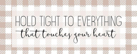 Touches Your Heart White Modern Wood Framed Art Print with Double Matting by Kimberly, Allen