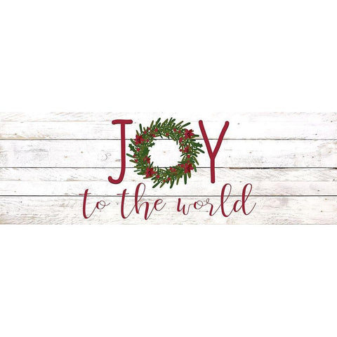 Joy to the World White Modern Wood Framed Art Print by Kimberly, Allen