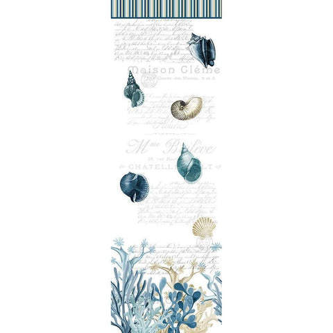 Coastal Coral Panel White Modern Wood Framed Art Print by Kimberly, Allen