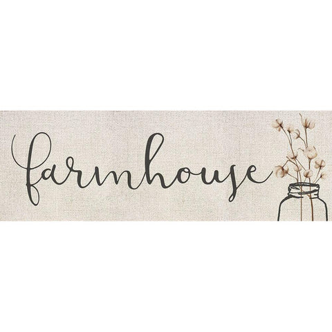 Farmhouse Cotton Black Modern Wood Framed Art Print by Kimberly, Allen