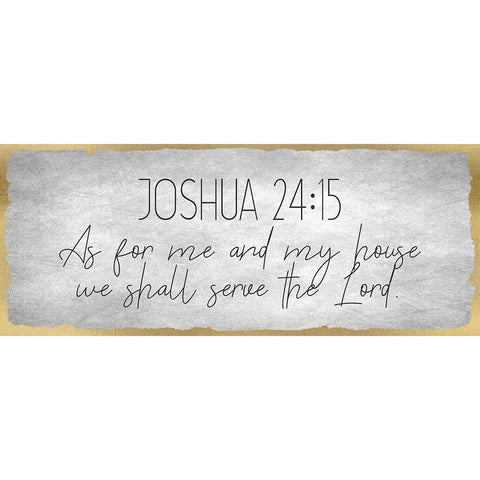 Joshua 24 15 on Foil White Modern Wood Framed Art Print by Kimberly, Allen