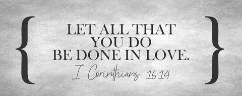 Be Done in Love Black Ornate Wood Framed Art Print with Double Matting by Kimberly, Allen