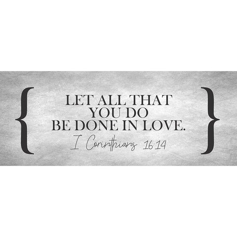 Be Done in Love Black Modern Wood Framed Art Print by Kimberly, Allen
