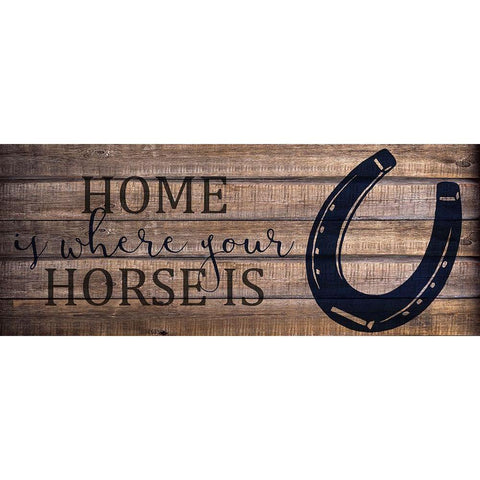 Home Horse v2 Gold Ornate Wood Framed Art Print with Double Matting by Kimberly, Allen