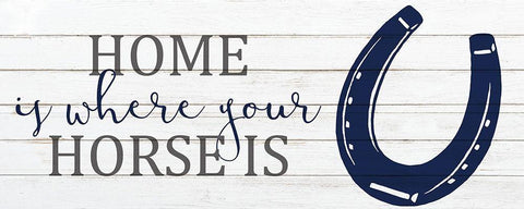 Home Horse Black Ornate Wood Framed Art Print with Double Matting by Kimberly, Allen