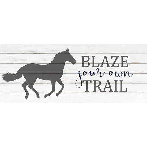 Blaze Your Own Trail White Modern Wood Framed Art Print by Kimberly, Allen