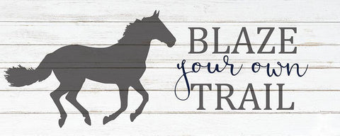 Blaze Your Own Trail Black Ornate Wood Framed Art Print with Double Matting by Kimberly, Allen