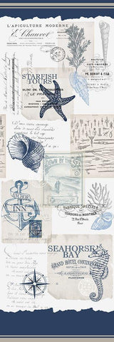 Seahorse Bay Black Ornate Wood Framed Art Print with Double Matting by Kimberly, Allen