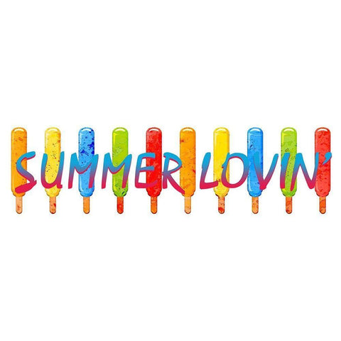Summer Lovin Black Modern Wood Framed Art Print by Kimberly, Allen