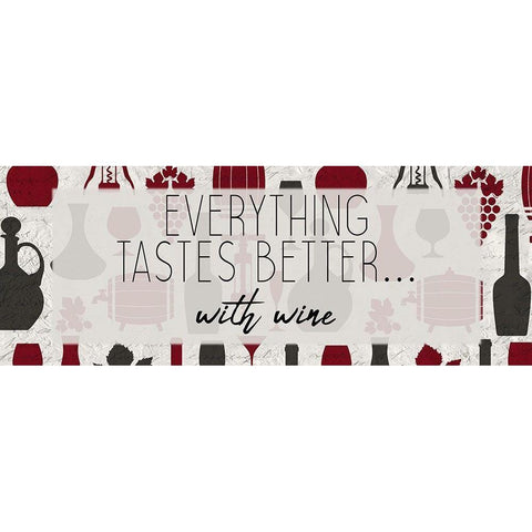 Everything Tastes White Modern Wood Framed Art Print by Kimberly, Allen