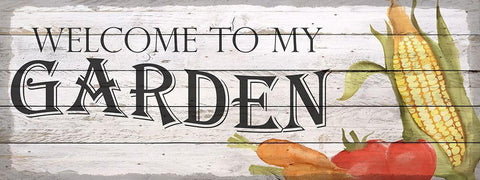 Veggie Garden White Modern Wood Framed Art Print with Double Matting by Kimberly, Allen