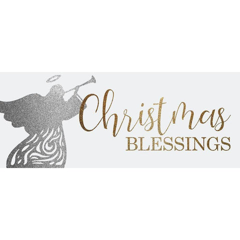 Christmas Blessings Black Modern Wood Framed Art Print with Double Matting by Kimberly, Allen
