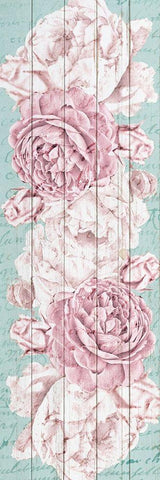 Rose Panel Black Ornate Wood Framed Art Print with Double Matting by Kimberly, Allen