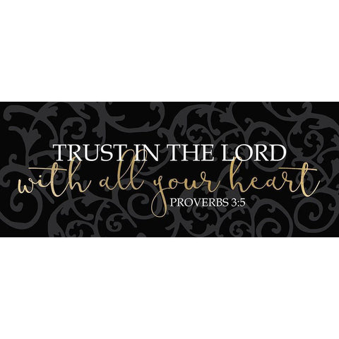Trust Panel Gold Ornate Wood Framed Art Print with Double Matting by Kimberly, Allen