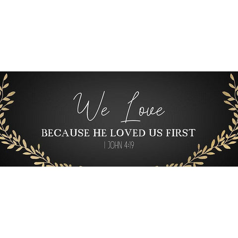 We Love Panel White Modern Wood Framed Art Print by Kimberly, Allen
