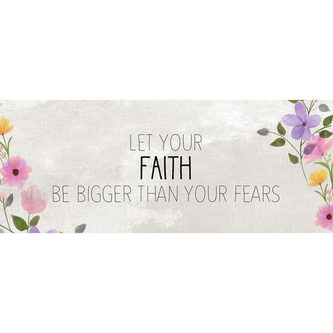 Let your Faith Black Modern Wood Framed Art Print by Kimberly, Allen