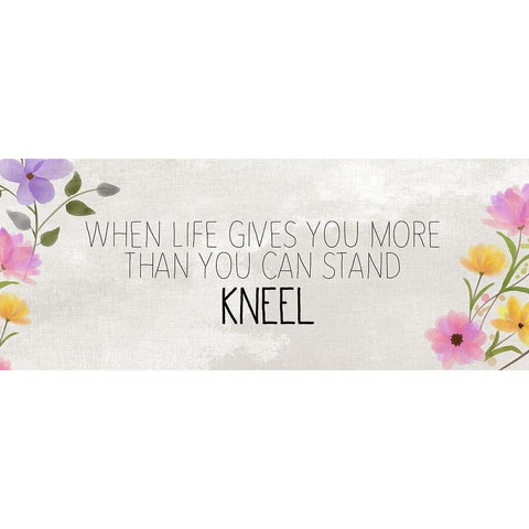 Kneel White Modern Wood Framed Art Print by Kimberly, Allen