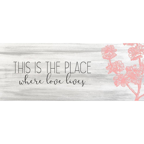 This Is The Place Black Modern Wood Framed Art Print with Double Matting by Kimberly, Allen