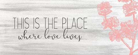 This Is The Place White Modern Wood Framed Art Print with Double Matting by Kimberly, Allen