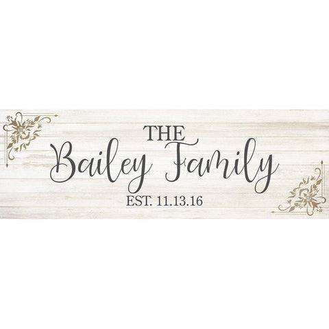 Family Name A Black Modern Wood Framed Art Print with Double Matting by Kimberly, Allen