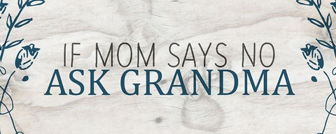 If Mom says No White Modern Wood Framed Art Print with Double Matting by Kimberly, Allen