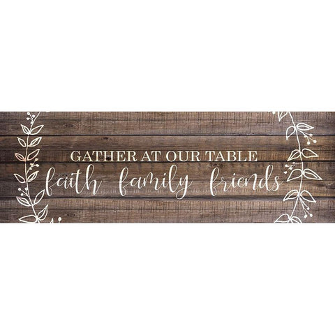 Gather at Our Table Black Modern Wood Framed Art Print with Double Matting by Kimberly, Allen