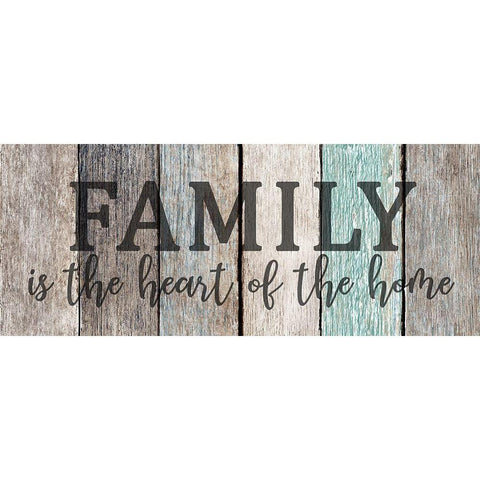 Family Heart Gold Ornate Wood Framed Art Print with Double Matting by Kimberly, Allen