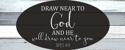Draw Near Black Ornate Wood Framed Art Print with Double Matting by Kimberly, Allen