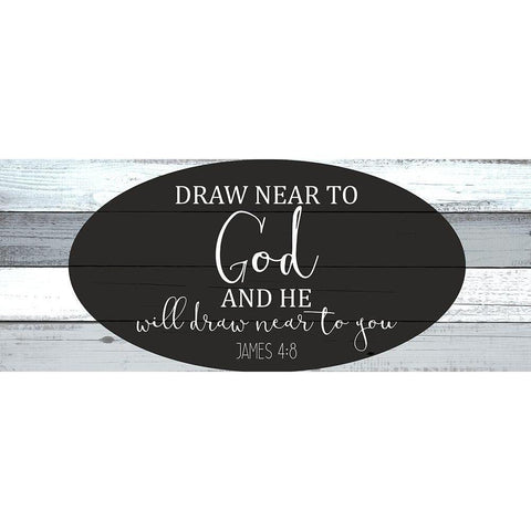 Draw Near Black Modern Wood Framed Art Print by Kimberly, Allen