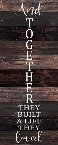 And Together they Built White Modern Wood Framed Art Print with Double Matting by Kimberly, Allen