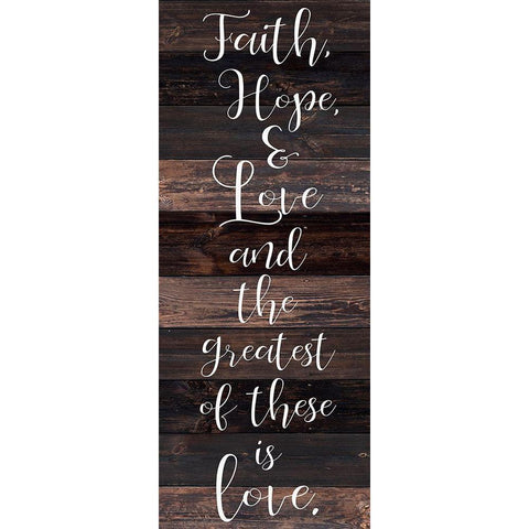 Faith Hope Love Black Modern Wood Framed Art Print by Kimberly, Allen
