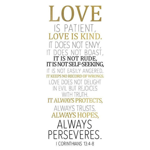 Love Is Black Modern Wood Framed Art Print by Kimberly, Allen