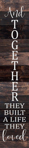 And Together They Built White Modern Wood Framed Art Print with Double Matting by Kimberly, Allen
