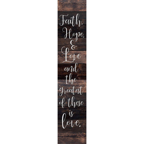 Faith Hope Love White Modern Wood Framed Art Print by Kimberly, Allen