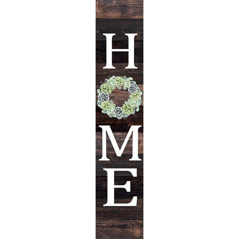 Home Succulent Wreath Gold Ornate Wood Framed Art Print with Double Matting by Kimberly, Allen