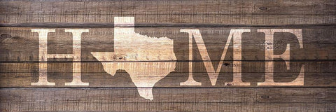 Home TX Black Ornate Wood Framed Art Print with Double Matting by Kimberly, Allen
