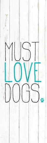 Must Love 1 Black Ornate Wood Framed Art Print with Double Matting by Kimberly, Allen