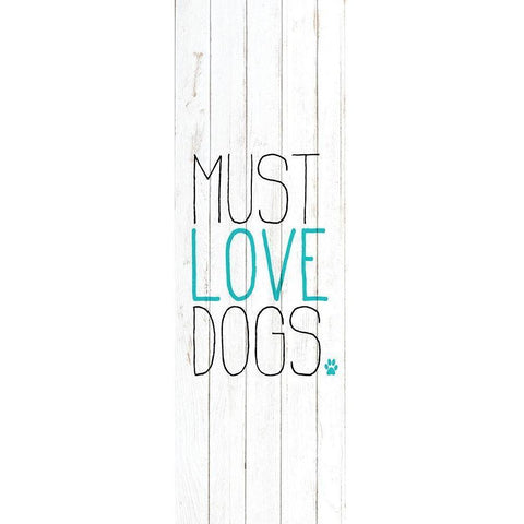 Must Love 1 Black Modern Wood Framed Art Print by Kimberly, Allen