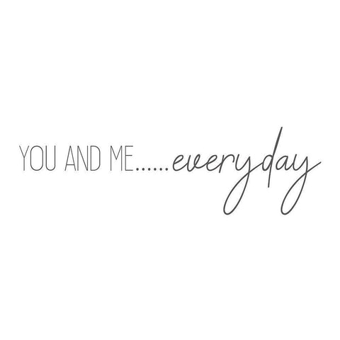 You And Me Whitebackground Gold Ornate Wood Framed Art Print with Double Matting by Kimberly, Allen