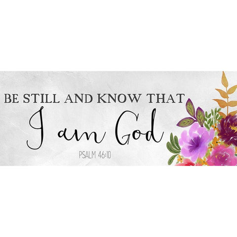 Be Still and Know Black Modern Wood Framed Art Print by Allen, Kimberly