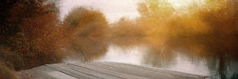 Lake View Black Ornate Wood Framed Art Print with Double Matting by Allen, Kimberly