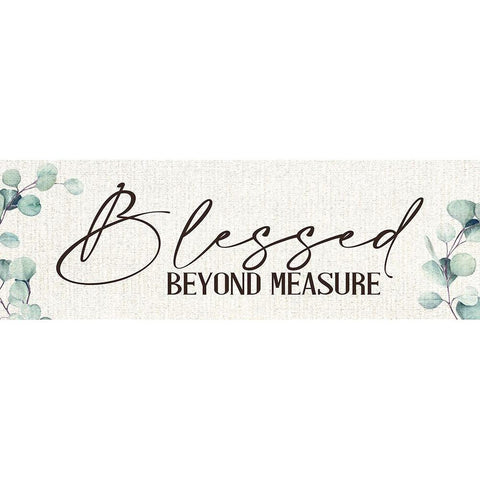 Blessed Beyond Measure White Modern Wood Framed Art Print by Allen, Kimberly