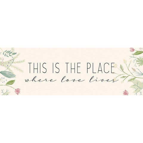 This is the Place Black Modern Wood Framed Art Print by Allen, Kimberly