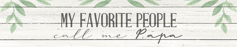 Call Me Papa White Modern Wood Framed Art Print with Double Matting by Allen, Kimberly