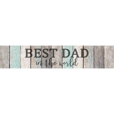 Best Dad Gold Ornate Wood Framed Art Print with Double Matting by Allen, Kimberly
