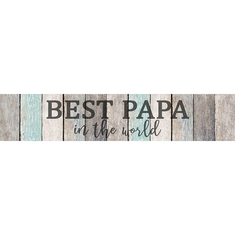 Best Papa Black Modern Wood Framed Art Print by Allen, Kimberly