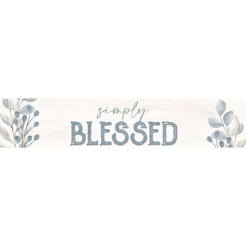 Simply Blessed 1 White Modern Wood Framed Art Print by Allen, Kimberly