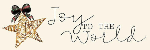 Joy to the World Black Ornate Wood Framed Art Print with Double Matting by Allen, Kimberly