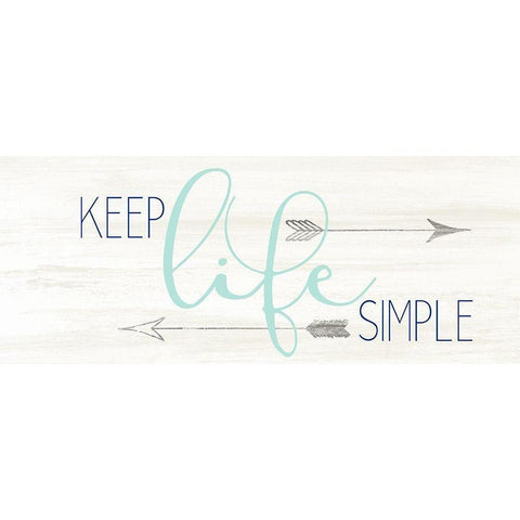 Keep Life Black Modern Wood Framed Art Print with Double Matting by Allen, Kimberly