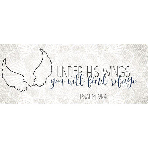 Psalm Wings Black Modern Wood Framed Art Print by Allen, Kimberly
